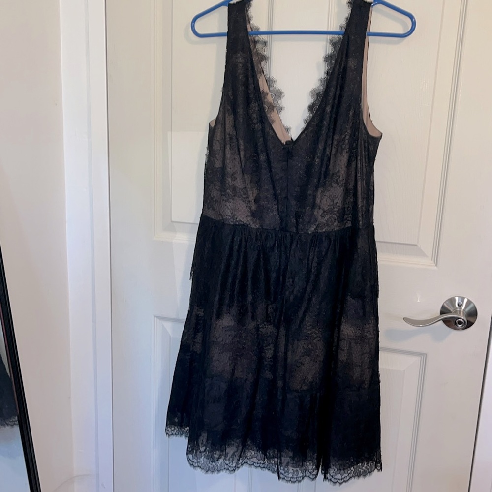 Black lace cocktail dress